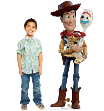 Life-Size Woody & Forky (Toy Story 4) Cardboard Cutout - All Cutouts