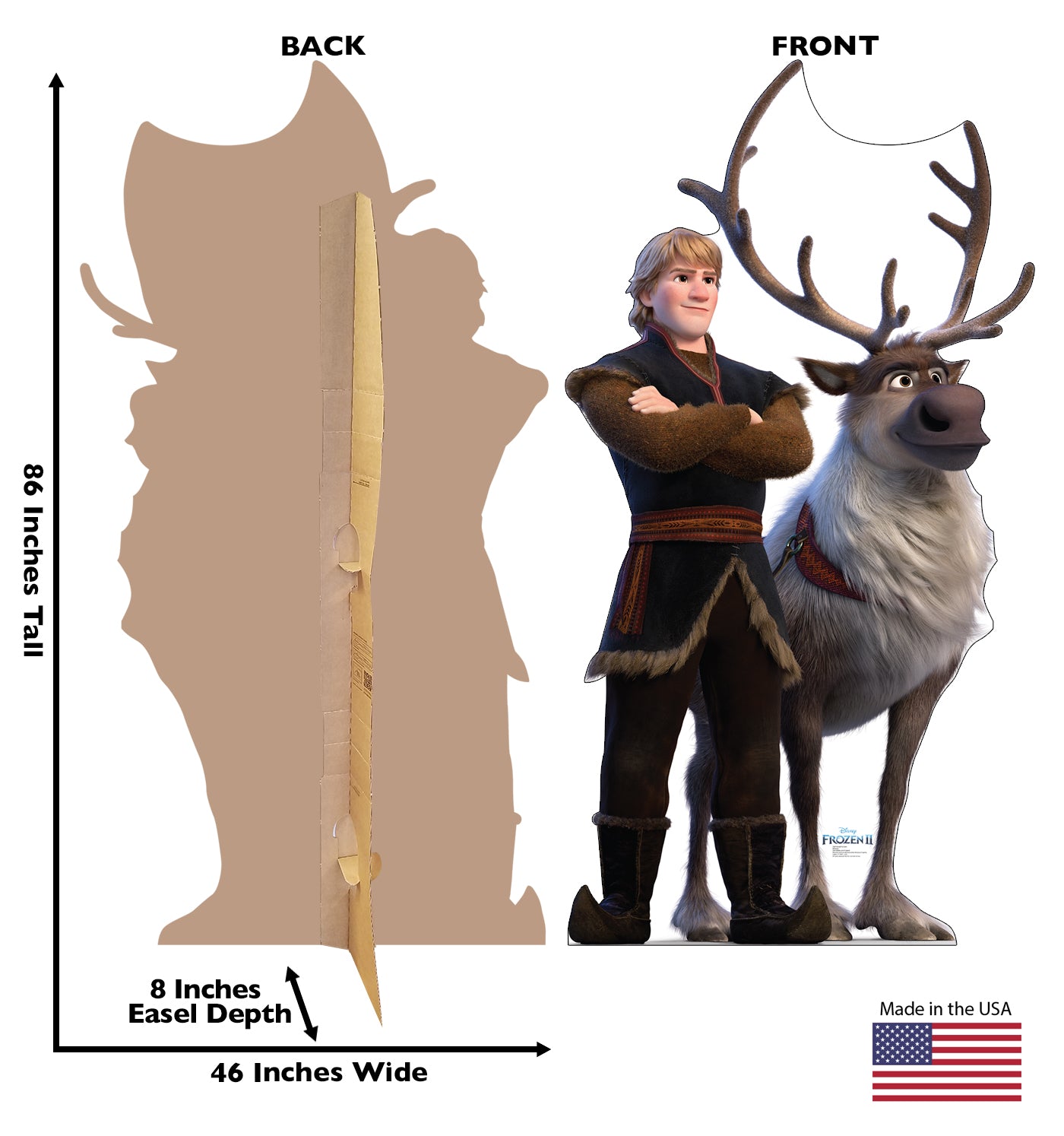 Life-Size Kristoff & Sven (Frozen 2) Cardboard Cutout - All Cutouts