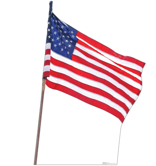 Life-Size American Flag Cardboard Cutout - All Cutouts