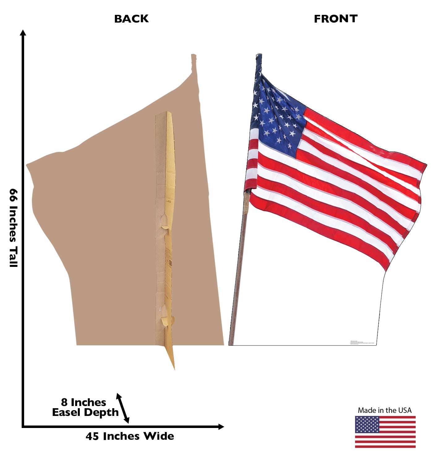 Life-Size American Flag Cardboard Cutout - All Cutouts