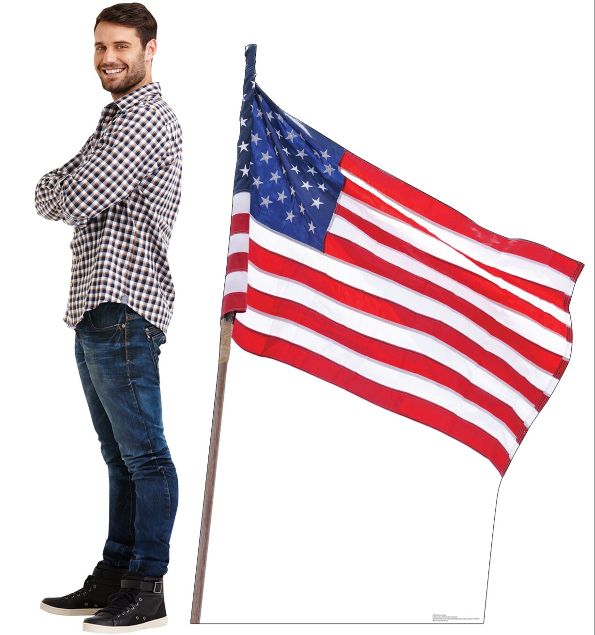 Life-Size American Flag Cardboard Cutout - All Cutouts