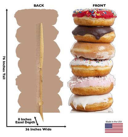 Life-Size Doughnut Stack Cardboard Cutout - All Cutouts