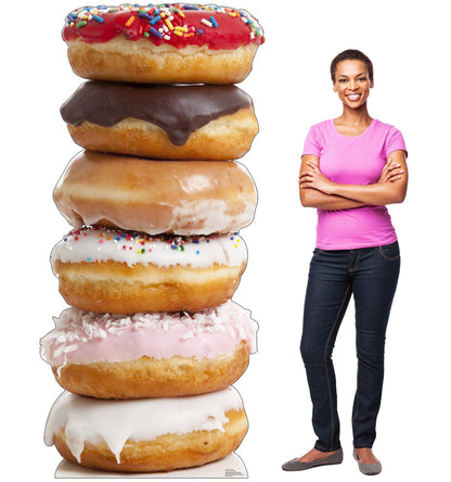 Life-Size Doughnut Stack Cardboard Cutout - All Cutouts