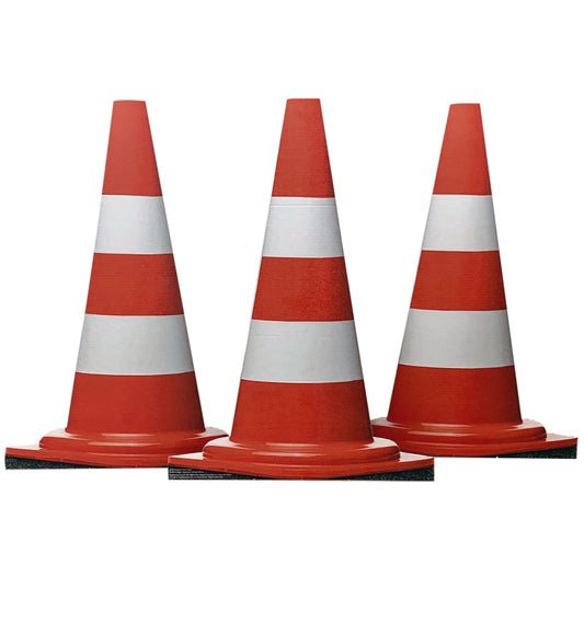 Life-Size Construction Cones (Set of 3) Cardboard Cutouts - All Cutouts