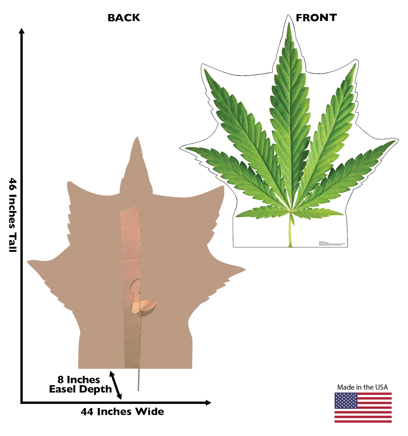Life-Size Cannabis Leaf Cardboard Cutout - All Cutouts