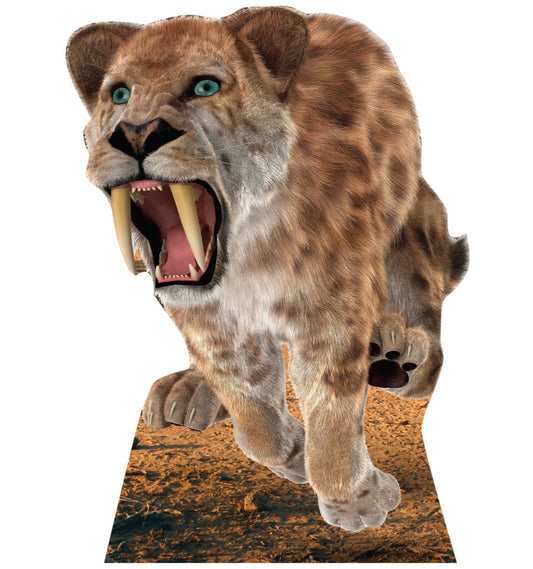 Life-Size Saber Tooth Tiger Cardboard Cutout - All Cutouts