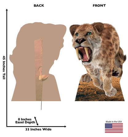 Life-Size Saber Tooth Tiger Cardboard Cutout - All Cutouts