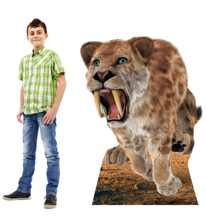 Life-Size Saber Tooth Tiger Cardboard Cutout - All Cutouts