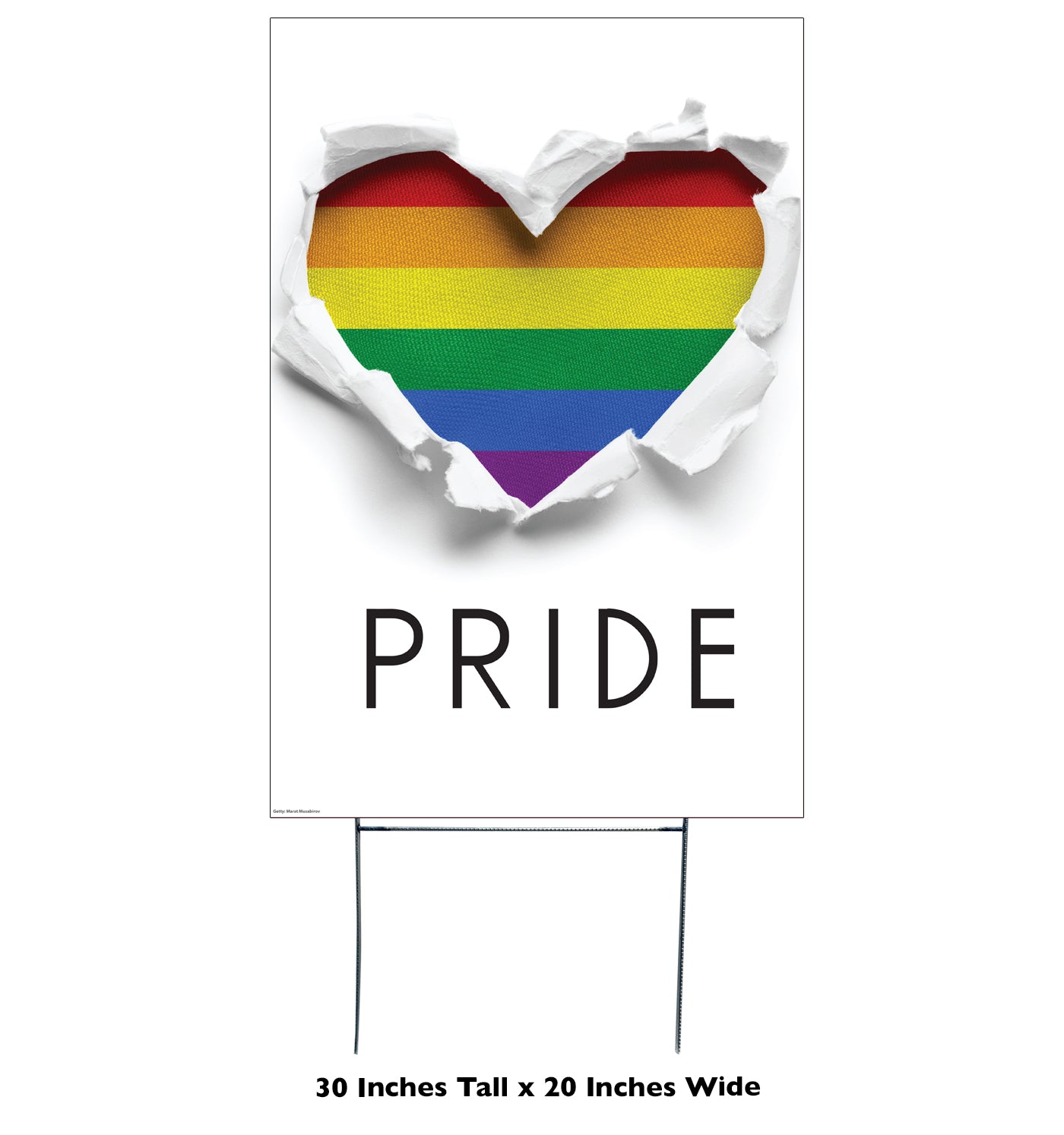 Life-Size Outdoor Coroplast Pride Yard Sign - All Cutouts