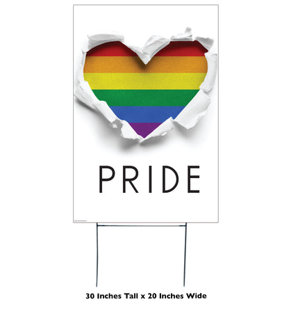 Life-Size Outdoor Coroplast Pride Yard Sign - All Cutouts