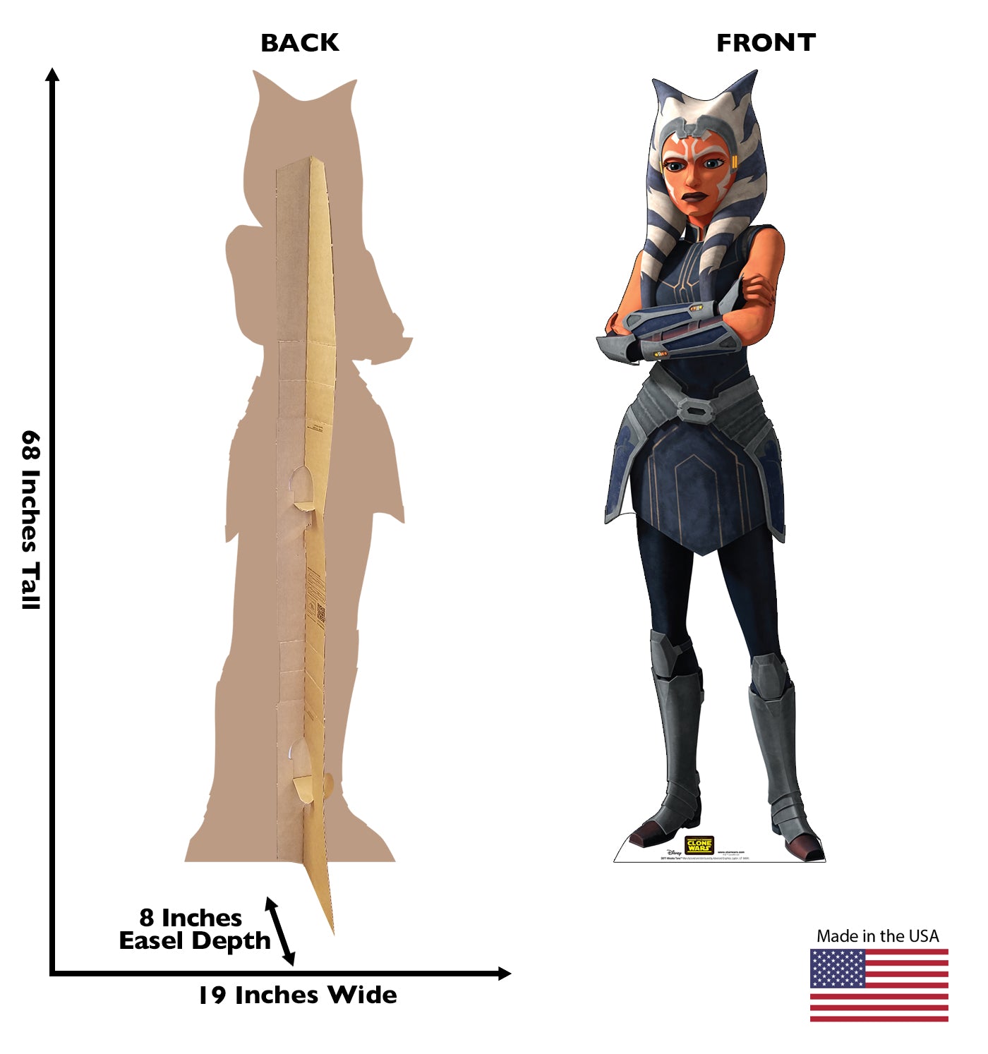Life-Size Ahsoka Tano (Clone Wars) Cardboard Cutout - All Cutouts