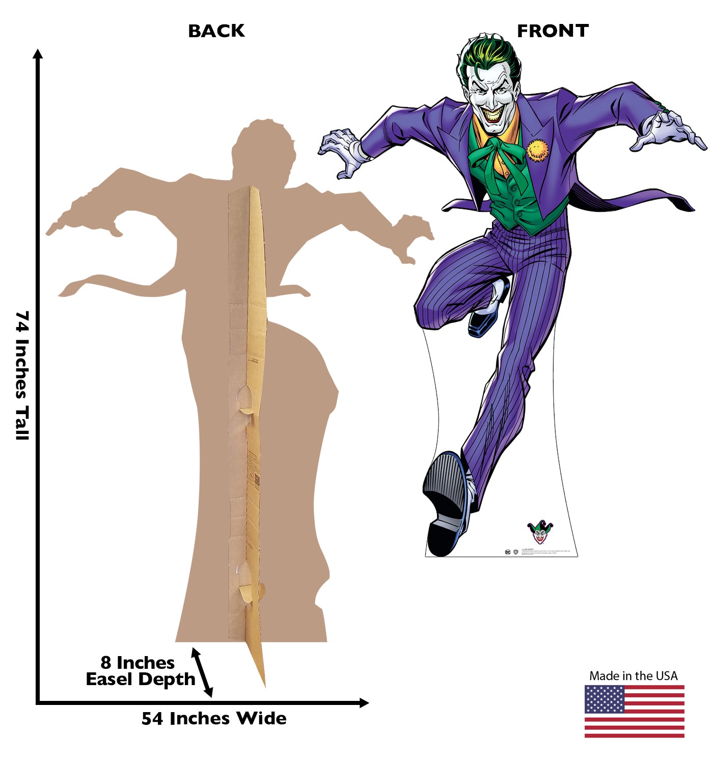 The Joker in Purple Suit Lifesize Cardboard Cutout - All Cutouts