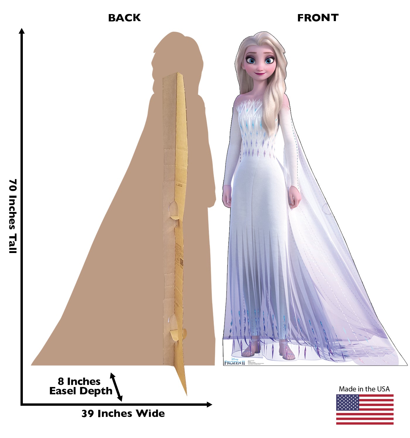 Life-Size Elsa (Epilogue Gown, Frozen 2) Cardboard Cutout - All Cutouts