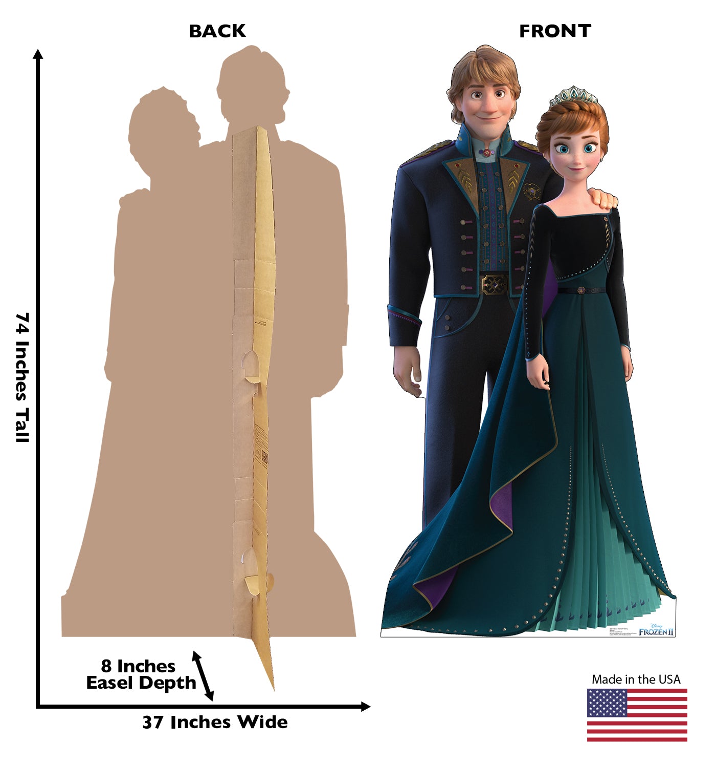 Life-Size Anna & Kristoff (Frozen 2) Cardboard Cutout - All Cutouts