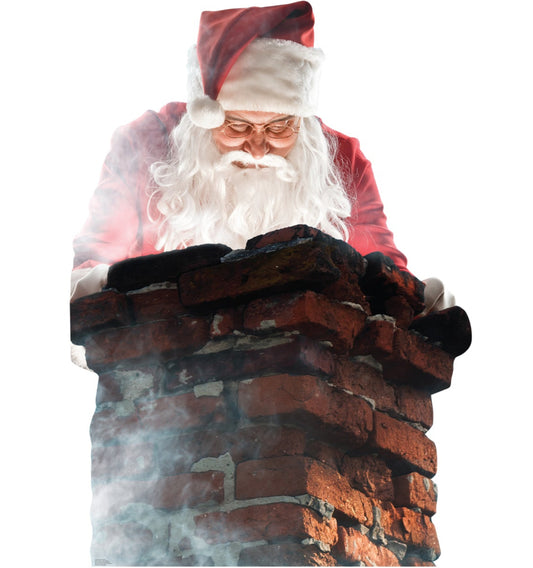 Life-Size Santa in Chimney Cardboard Cutout - All Cutouts