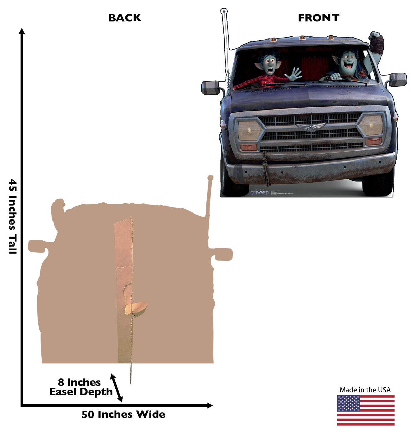 Life-Size Ian & Barley in Van (Onward) Cardboard Cutout - All Cutouts