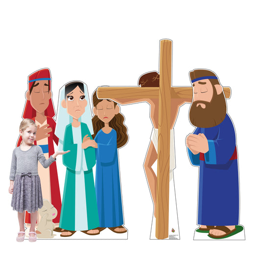 Jesus on the Cross Life-Size Standees Set - All Cutouts