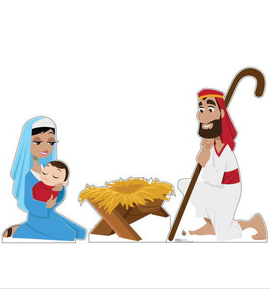 Nativity Life-Size Cardboard Standees Set - All Cutouts