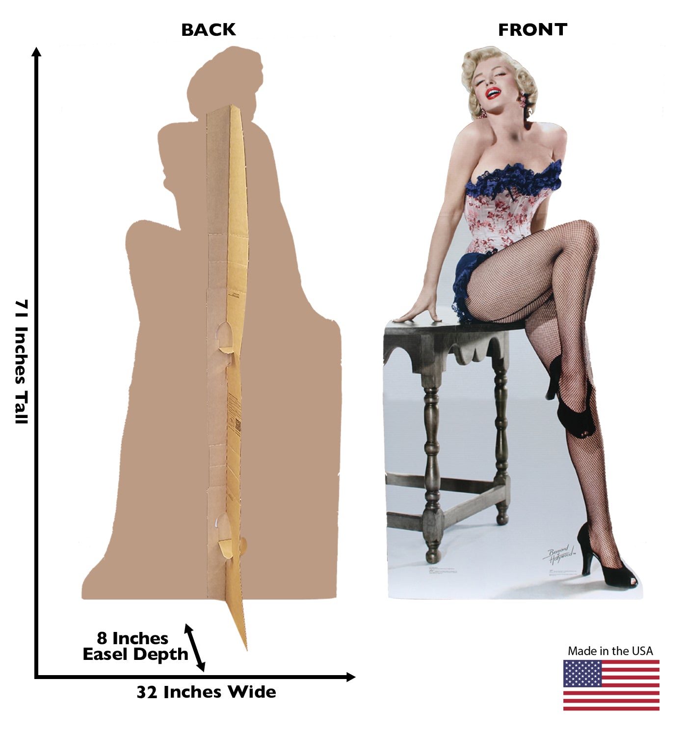 Life-size Marilyn Monroe-Net Stockings Cardboard Cutout - All Cutouts