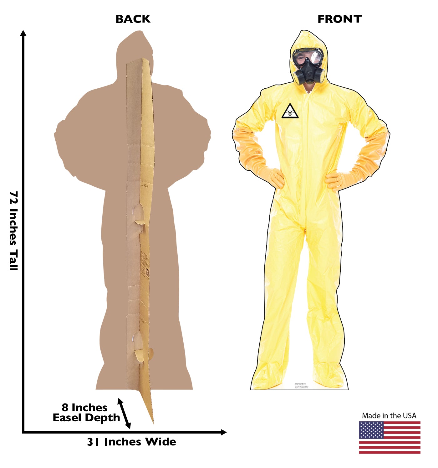Life-Size Hazmat Guy (Yellow Suit) Cardboard Cutout - All Cutouts
