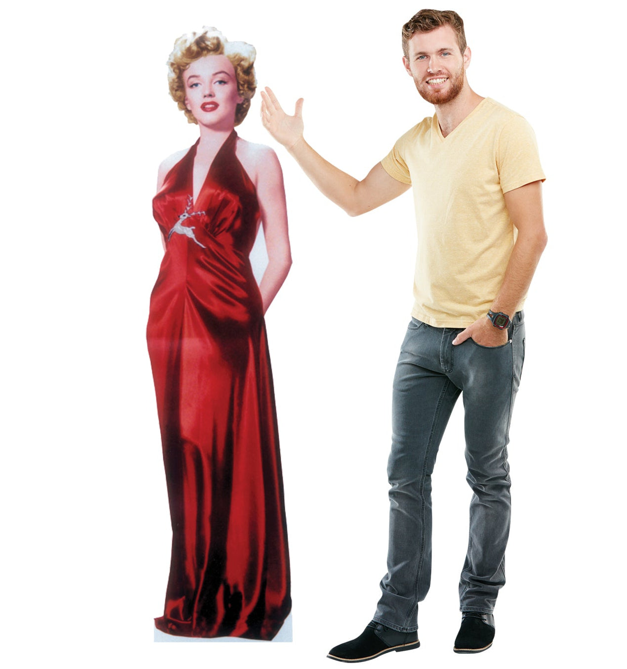 Life-size Marilyn Monroe-Red Gown Cardboard Cutout - All Cutouts