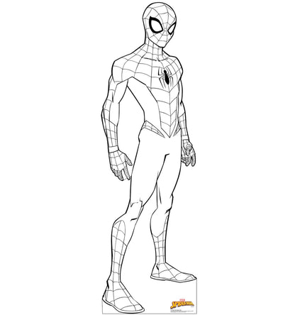 Life-Size Color Me Spider-Man Cardboard Standee - All Cutouts