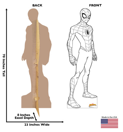 Life-Size Color Me Spider-Man Cardboard Standee - All Cutouts