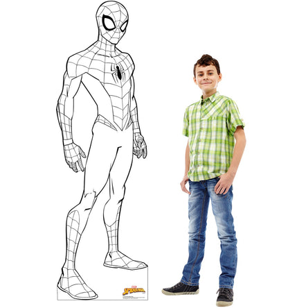 Life-Size Color Me Spider-Man Cardboard Standee - All Cutouts