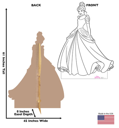 Life-Size Color Me Cinderella Cardboard Standee - All Cutouts