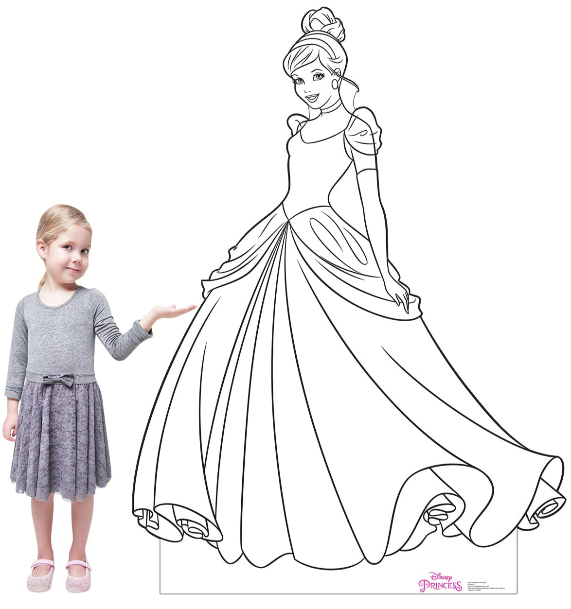 Life-Size Color Me Cinderella Cardboard Standee - All Cutouts