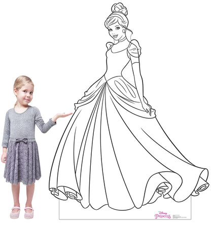 Life-Size Color Me Cinderella Cardboard Standee - All Cutouts