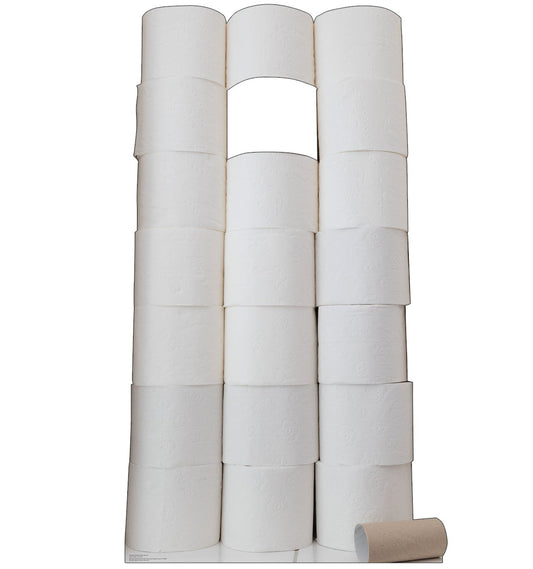 Life-Size Hoarder Toilet Paper Cardboard Standee - All Cutouts