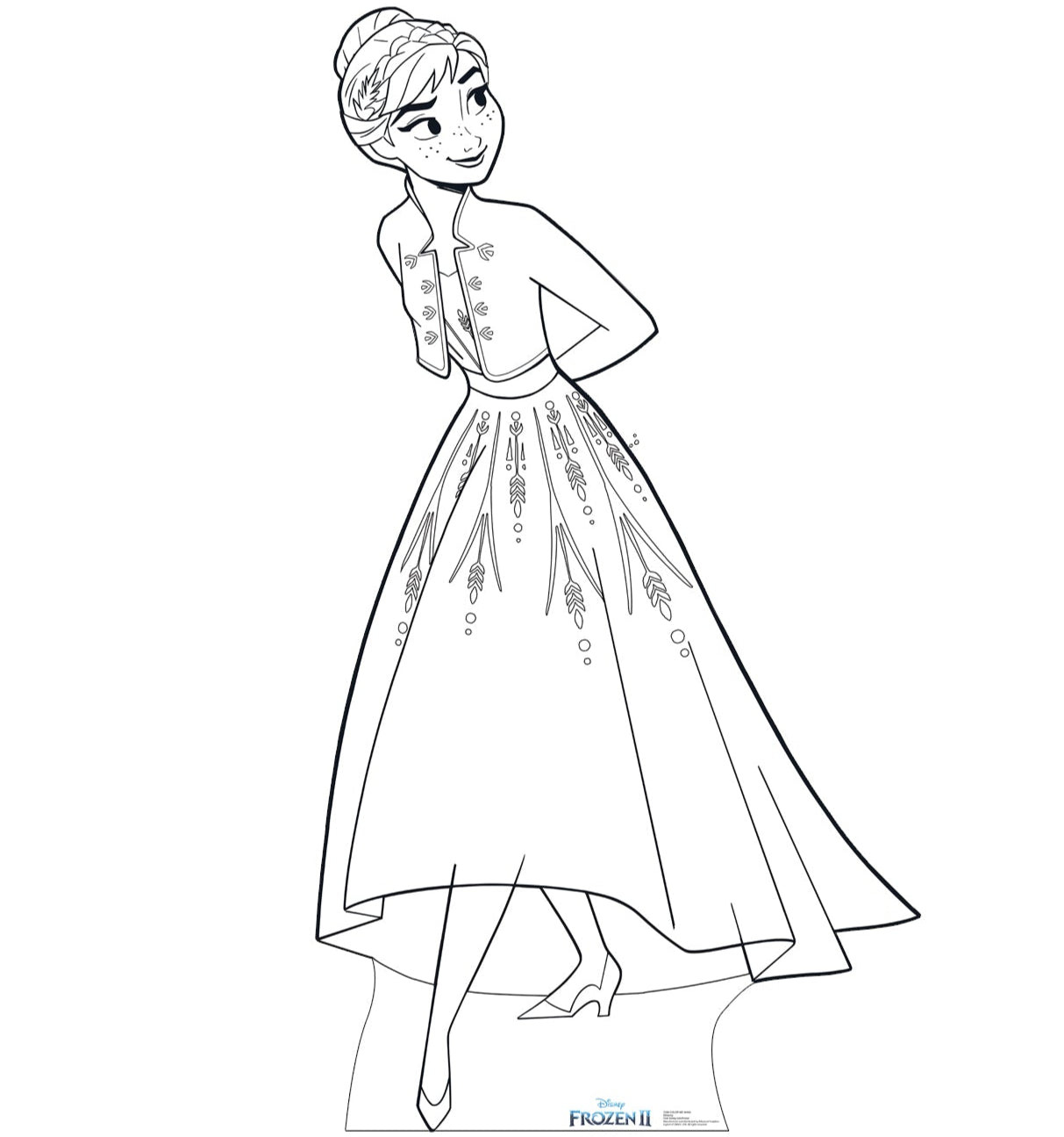 Life-Size Color Me Anna Cardboard Cutout - All Cutouts