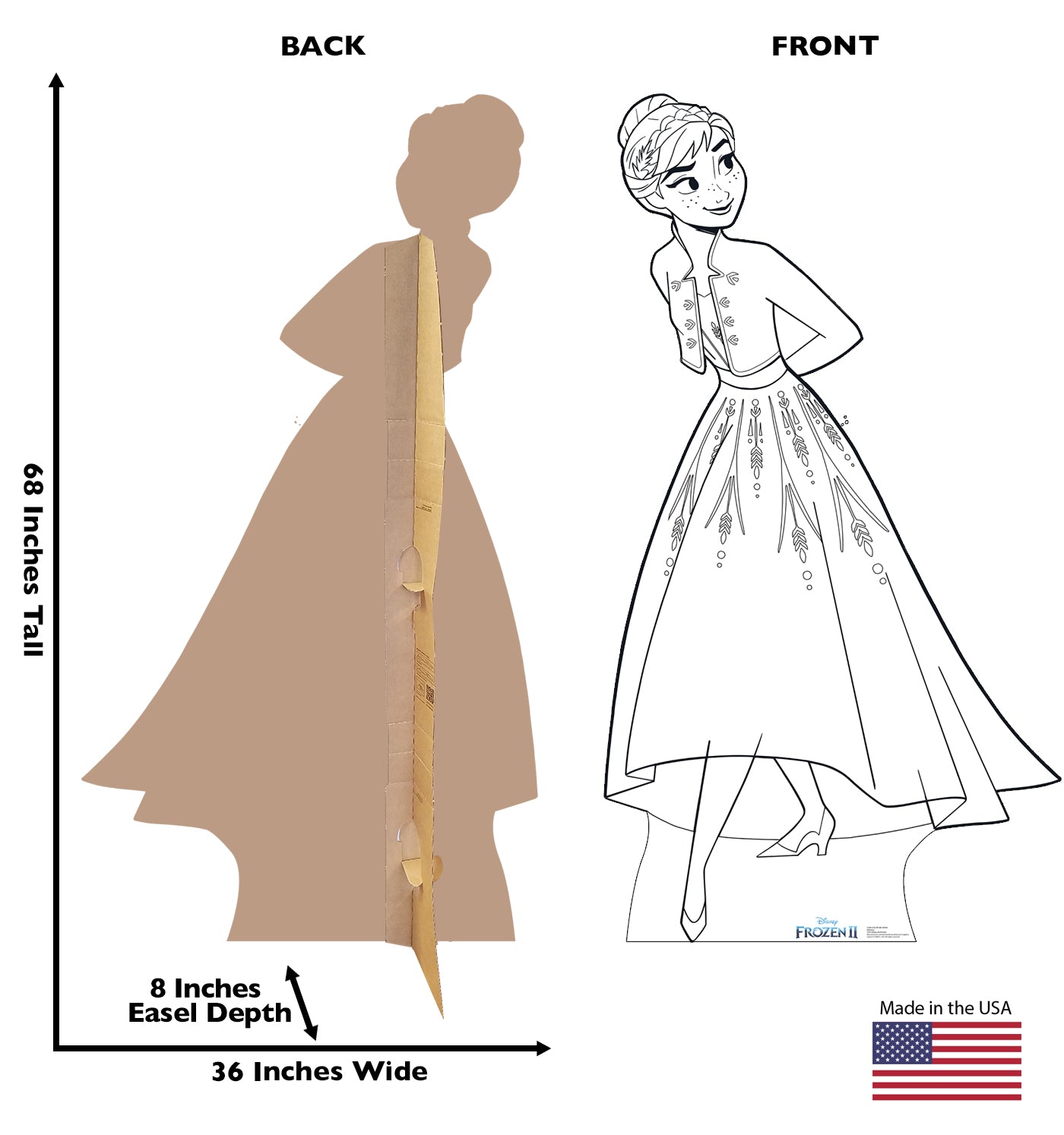 Life-Size Color Me Anna Cardboard Cutout - All Cutouts