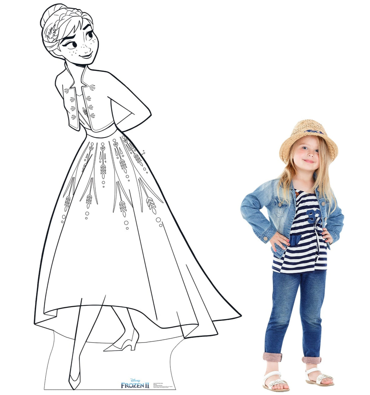 Life-Size Color Me Anna Cardboard Cutout - All Cutouts