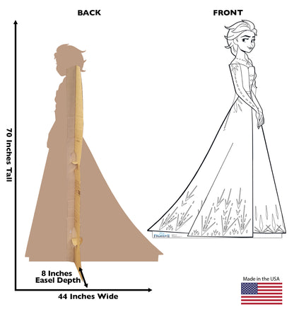 Life-Size Color Me Elsa Cardboard Cutout