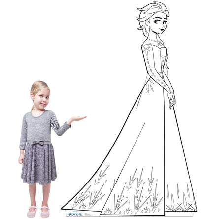 Life-Size Color Me Elsa Cardboard Cutout