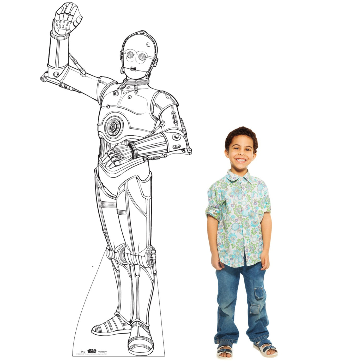 Life-Size Color Me C-3PO Cardboard Cutout