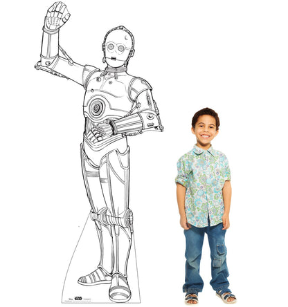 Life-Size Color Me C-3PO Cardboard Cutout