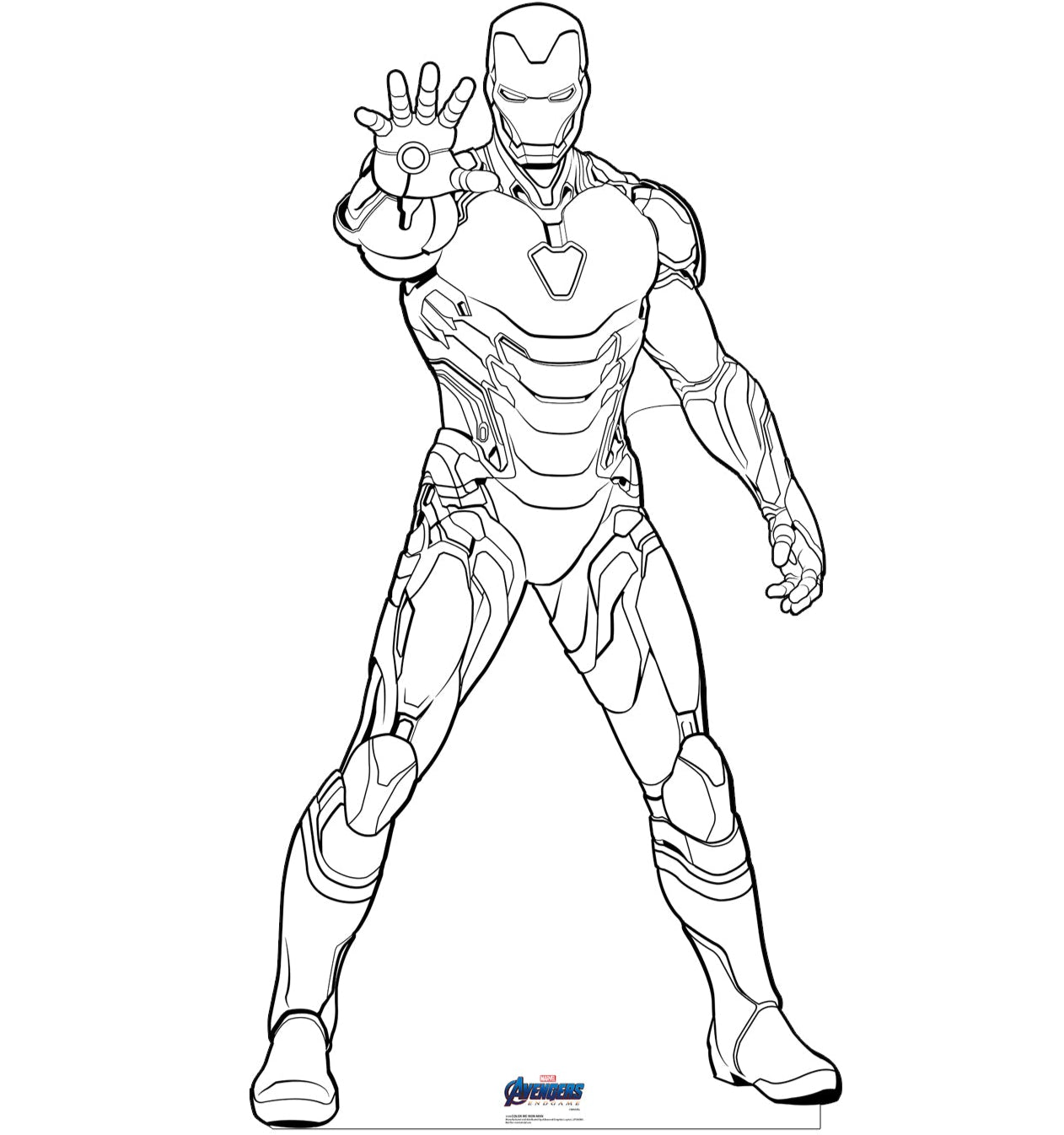 Life-Size Color Me Iron Man Cardboard Cutout