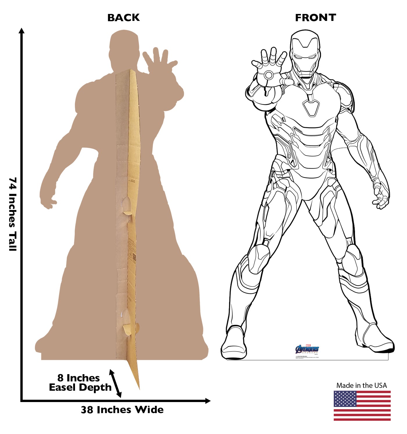 Life-Size Color Me Iron Man Cardboard Cutout