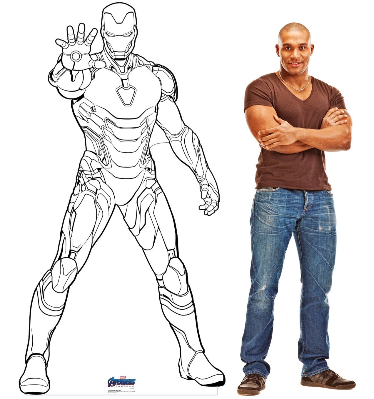 Life-Size Color Me Iron Man Cardboard Cutout