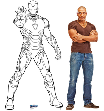 Life-Size Color Me Iron Man Cardboard Cutout