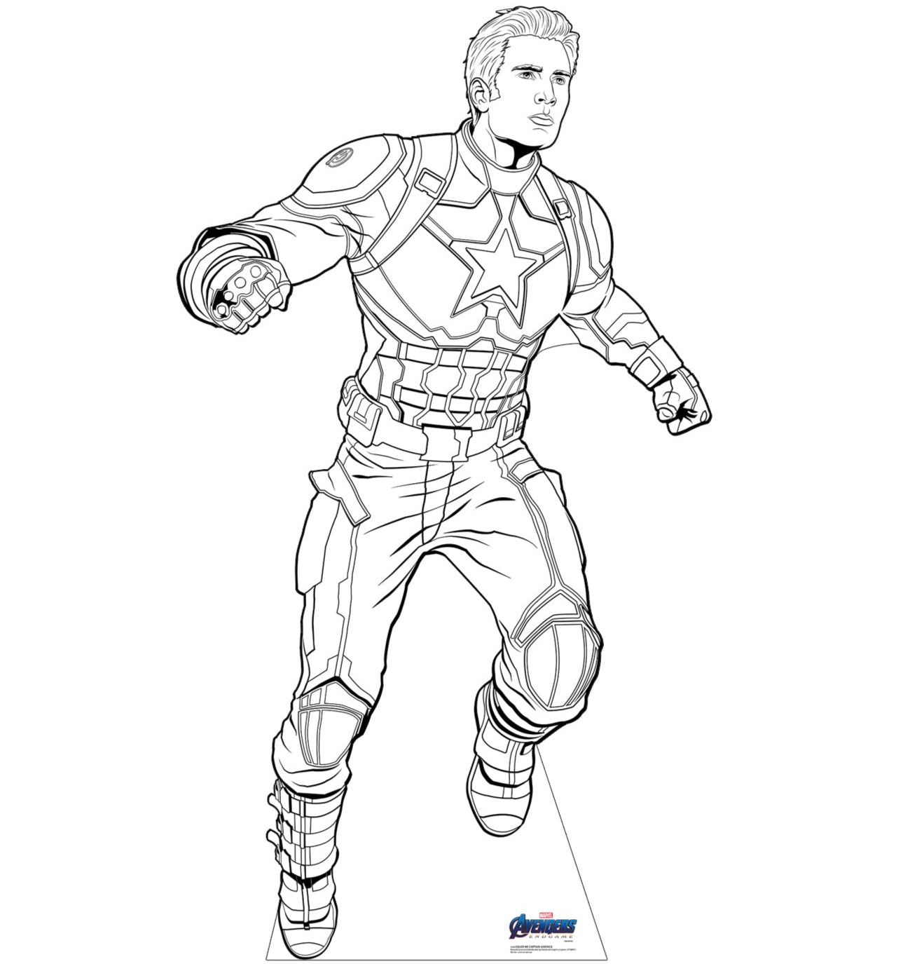 Life-Size Color Me Captain America Cardboard Cutout - All Cutouts