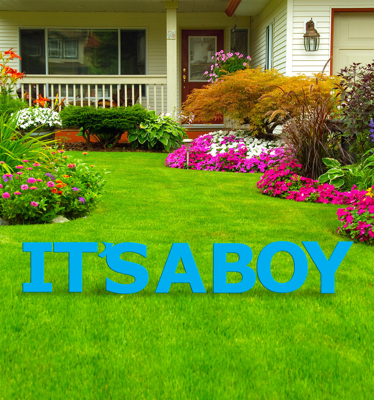 It's a Boy Blue Coroplast Yard Sign Letters - All Cutouts