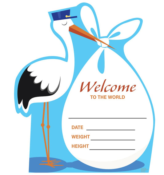 Life-Size Stork “It’s a Boy” Cardboard Cutout - All Cutouts