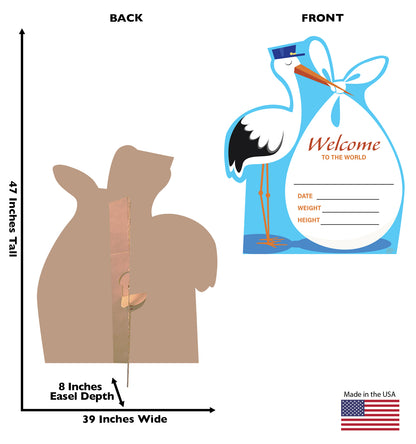 Life-Size Stork “It’s a Boy” Cardboard Cutout - All Cutouts