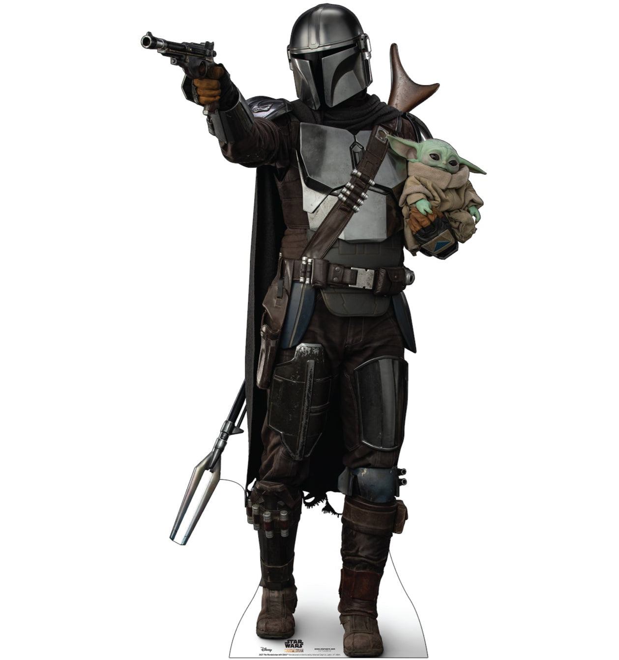 Life-Size The Mandalorian with The Child Cardboard Cutout - All Cutouts