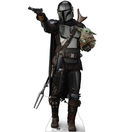 Life-Size The Mandalorian with The Child Cardboard Cutout - All Cutouts