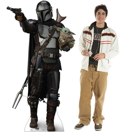 Life-Size The Mandalorian with The Child Cardboard Cutout - All Cutouts